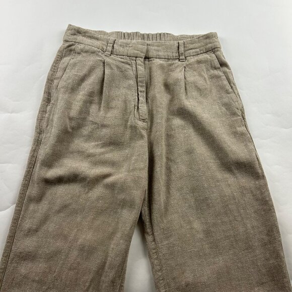 Old Navy Sliced Bread Linen Blend High Rise Wide Leg Trouser S - Picture 2 of 7